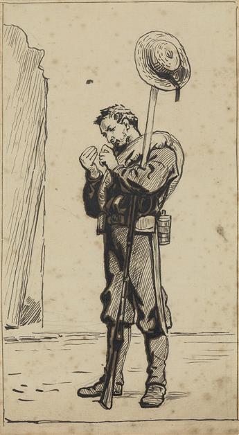 FREDERIC REMINGTON Study of a Foot Soldier.